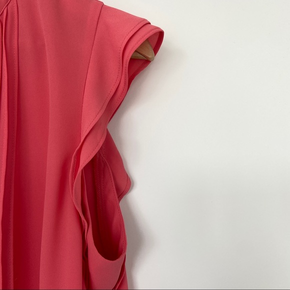 REITMANS PINK TOP/BLOUSE WITH PINTUCK DETAILS AND FLUTTER SLEEVES, MEDIUM - Picture 5 of 7